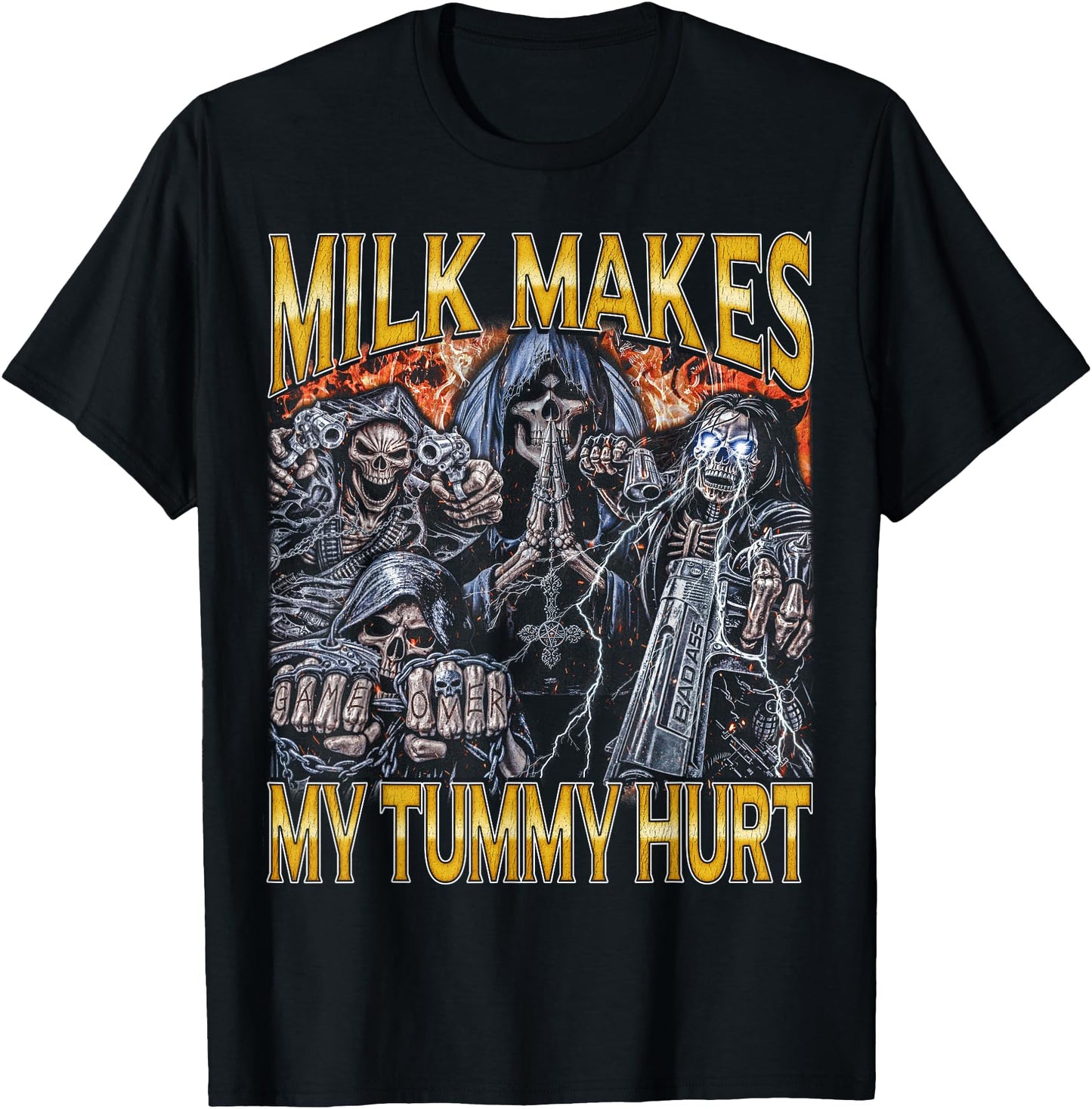 Milk Lactose - Edgy Skeleton Bootleg Cool Hard Skeleton Meme