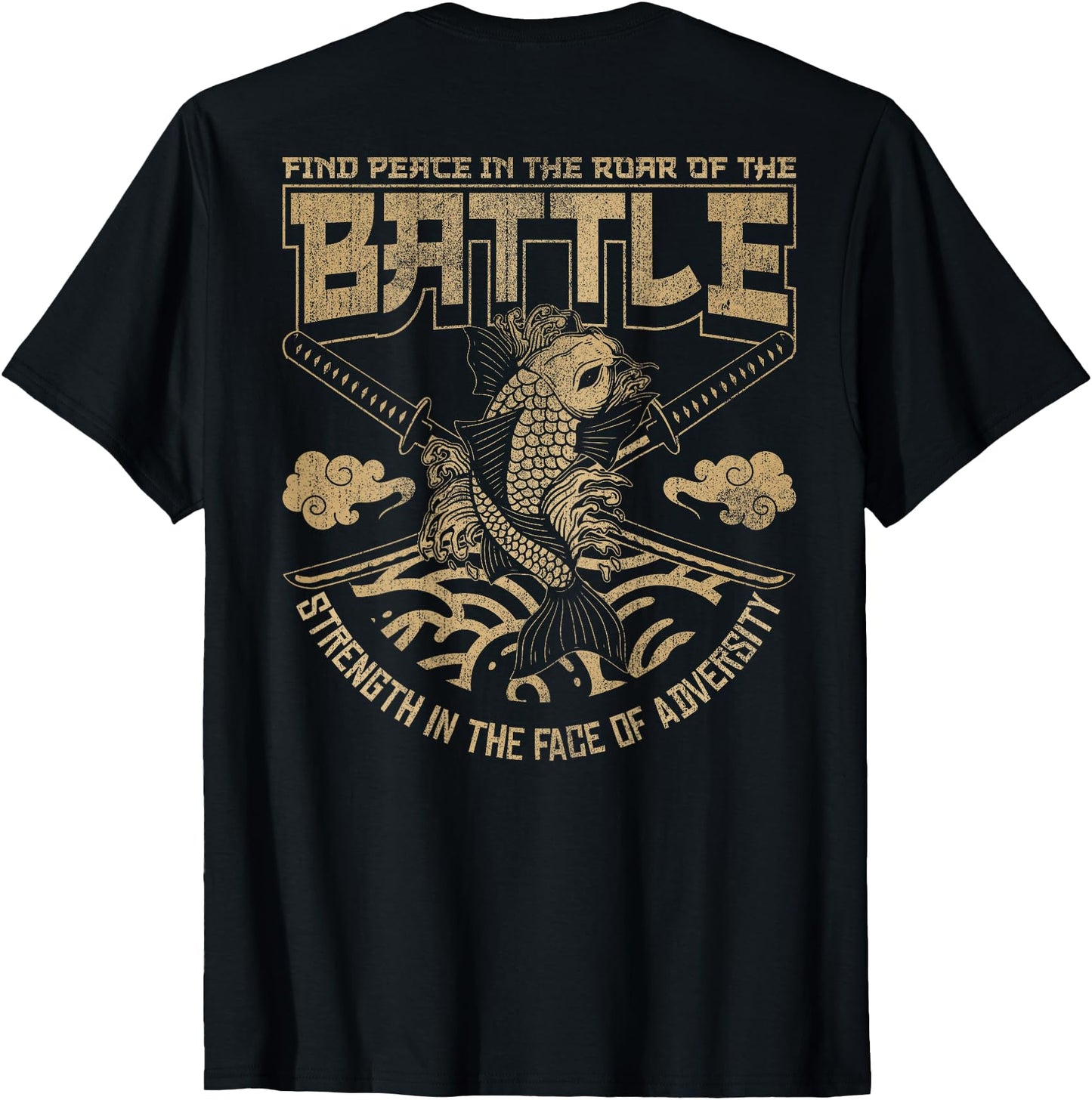 Japanese Koi fish and Samurai sword, Japanese (ART BACK)