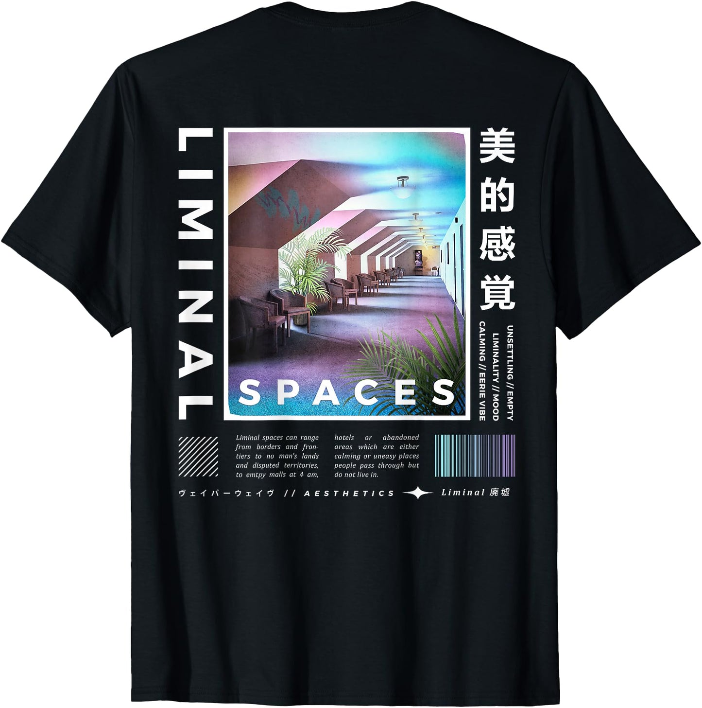 Liminal Spaces (BackPrint) Vaporwave Backrooms Pastel Goth