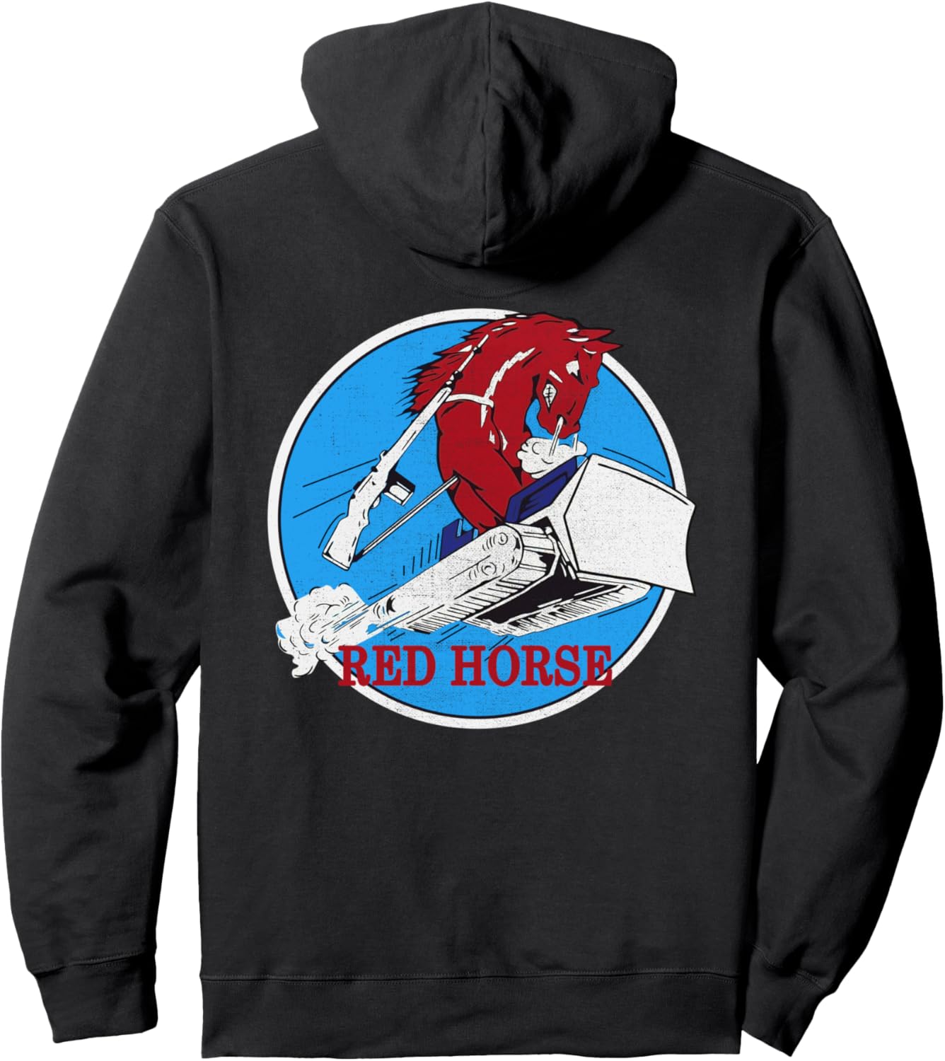 RED HORSE Combat Engineer US Military Pullover Hoodie