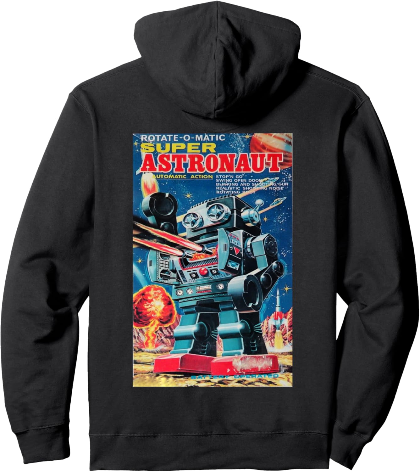 Vintage Graphic Super Astronaut Robot Retro Old Japanese Toy Premium Pullover Hoodie