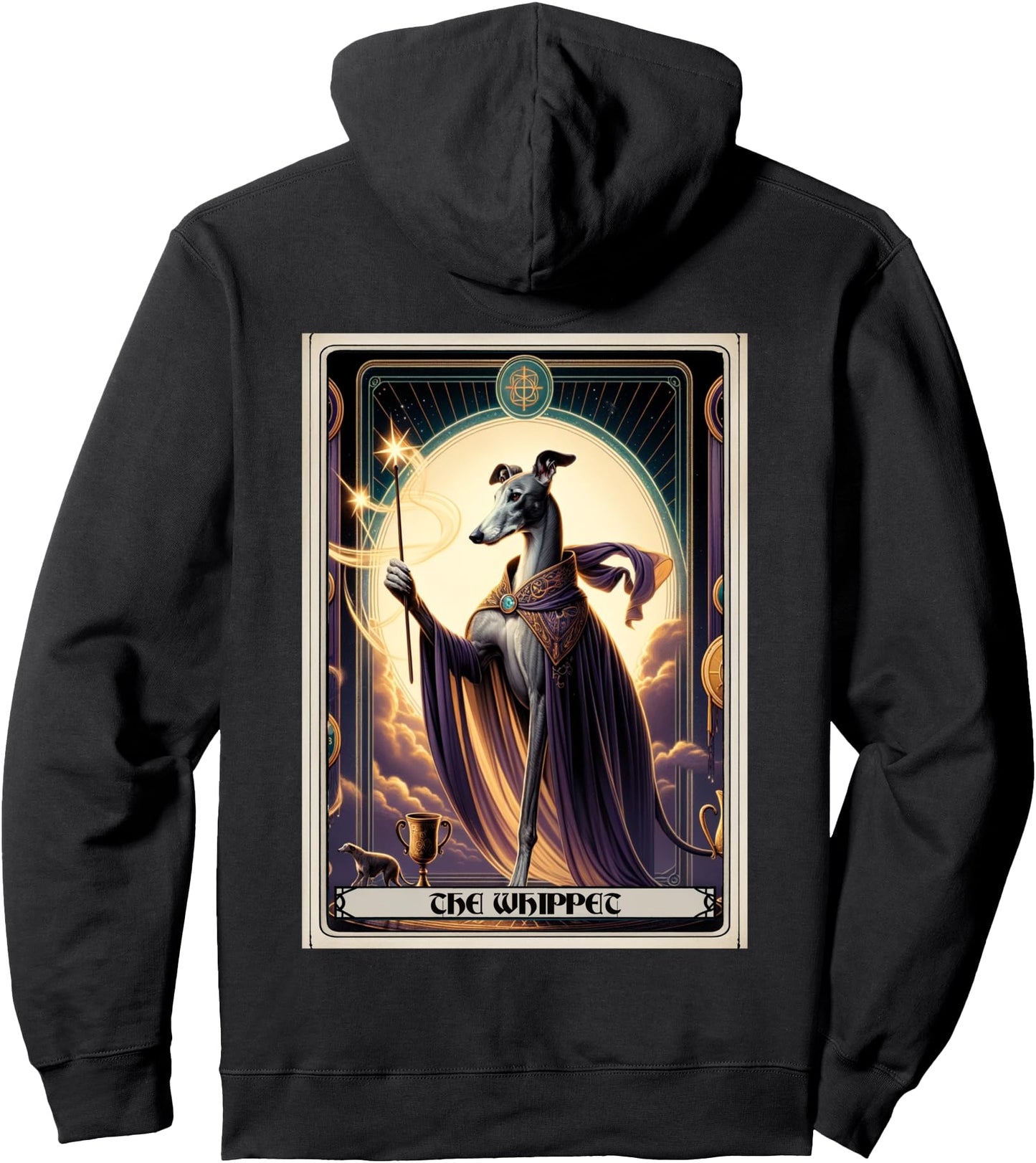 The Whippet Tarot Card Dog Pullover Hoodie