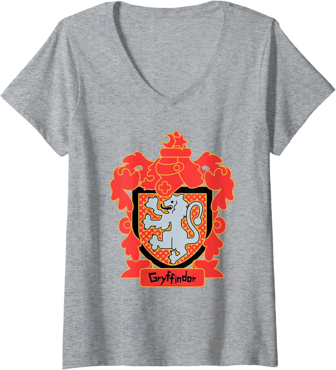 Womens Harry Potter Chibi Gryffindor Crest V-Neck