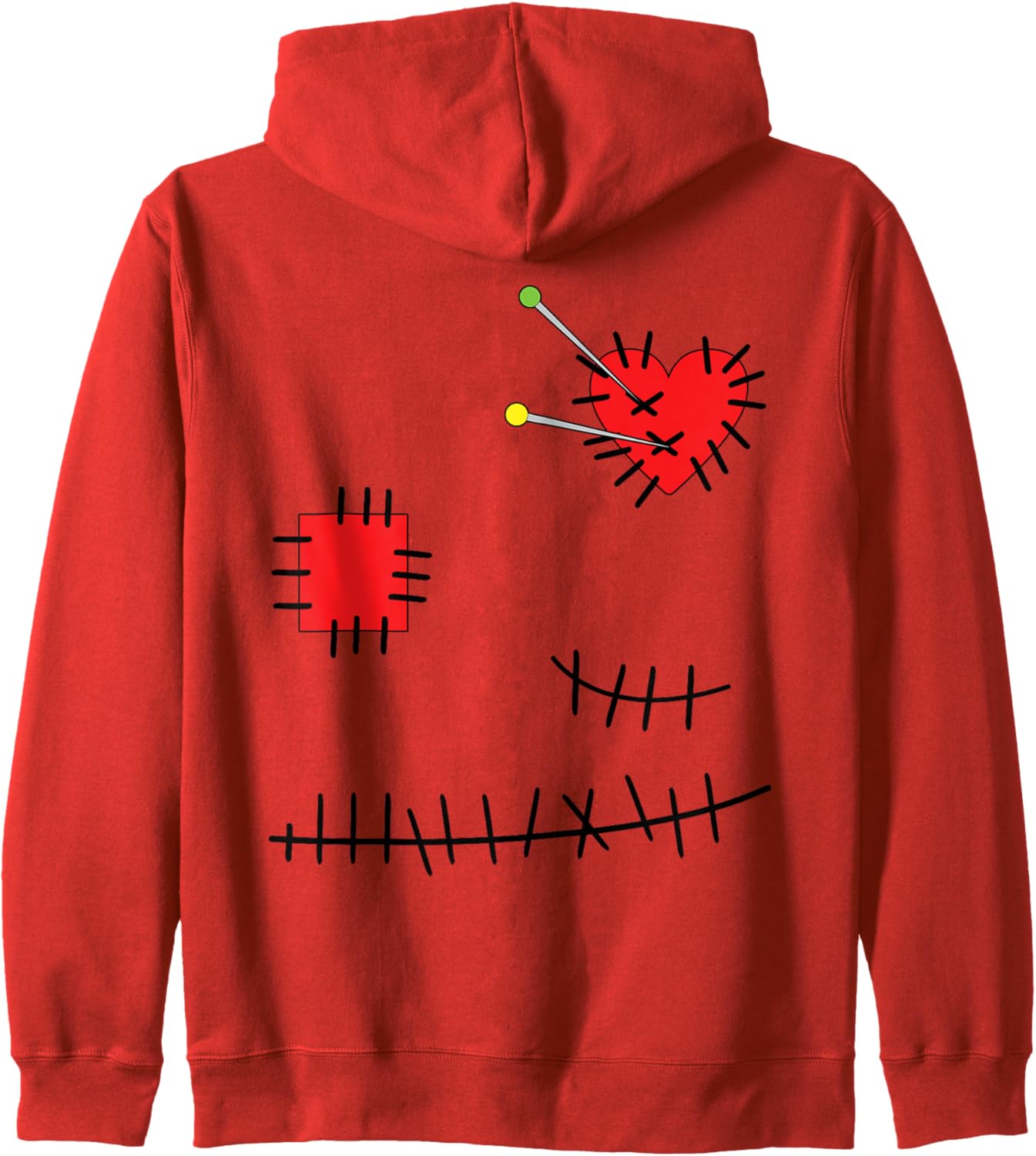 Halloween Costume Voodoo Doll Gothic Creepy Voodoo Zip Hoodie