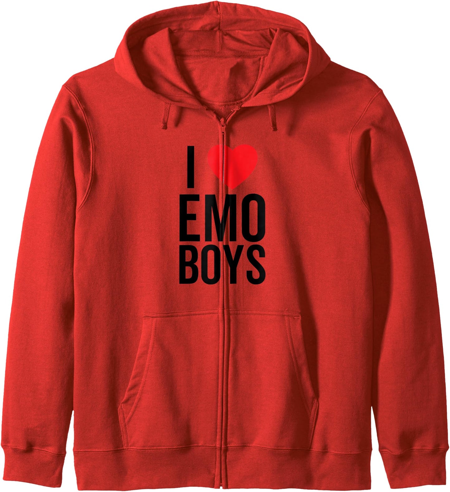 I Love Emo Boys Heart Funny Teen Girl Anime Quote Hoodie