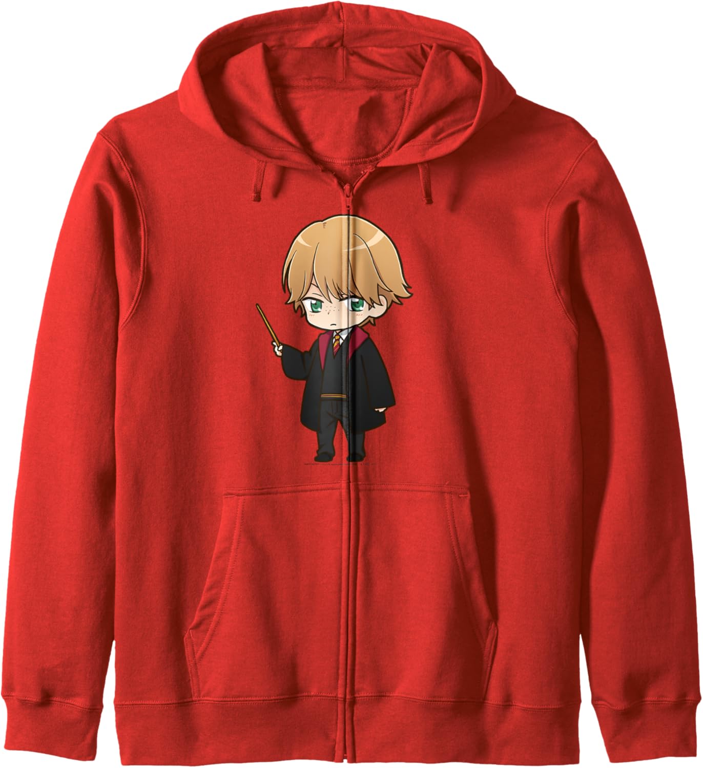 Harry Potter Ron Weasley Anime Style Portrait Zip Hoodie