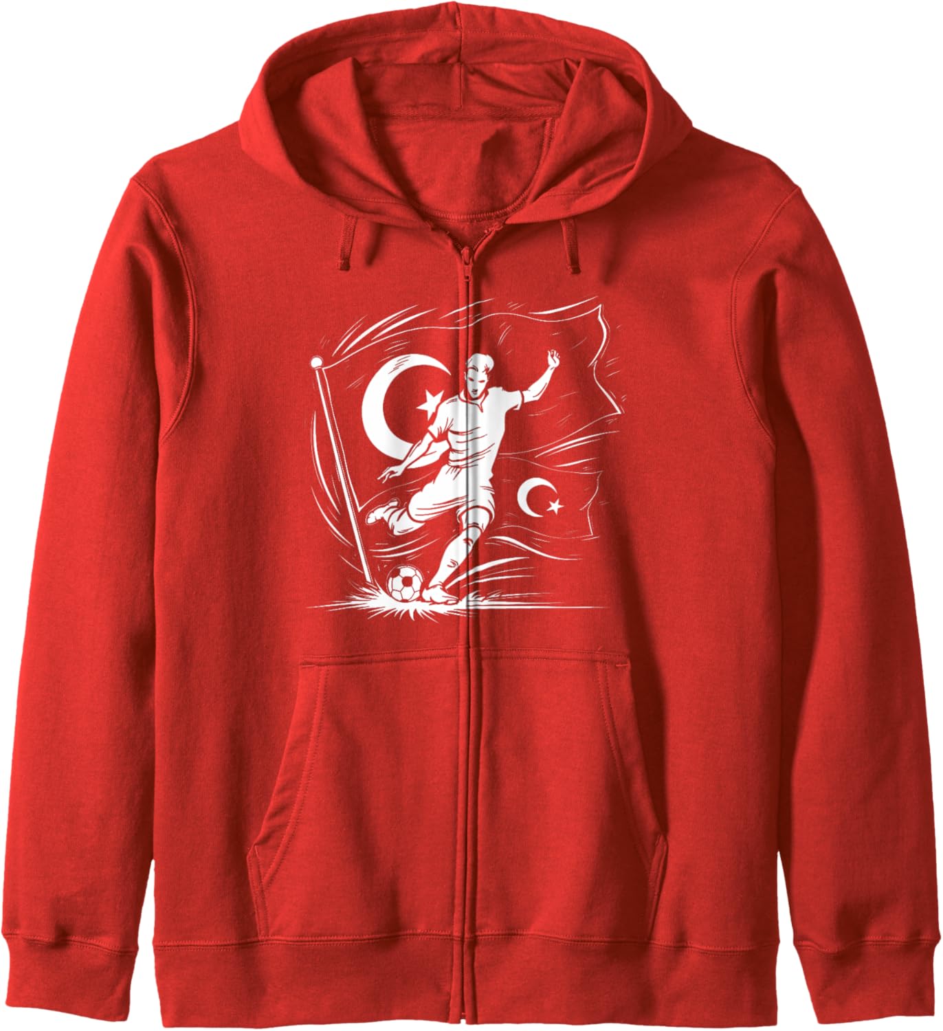 Turkey Gift For Turkey Soccer Ball Football Europe Turks Zip Hoodie