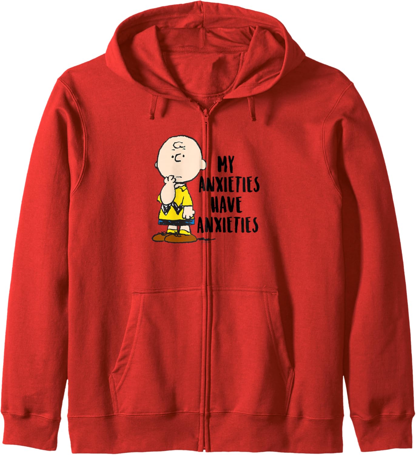 Peanuts - Charlie Brown My Anxieties Have Anxieties Zip Hoodie
