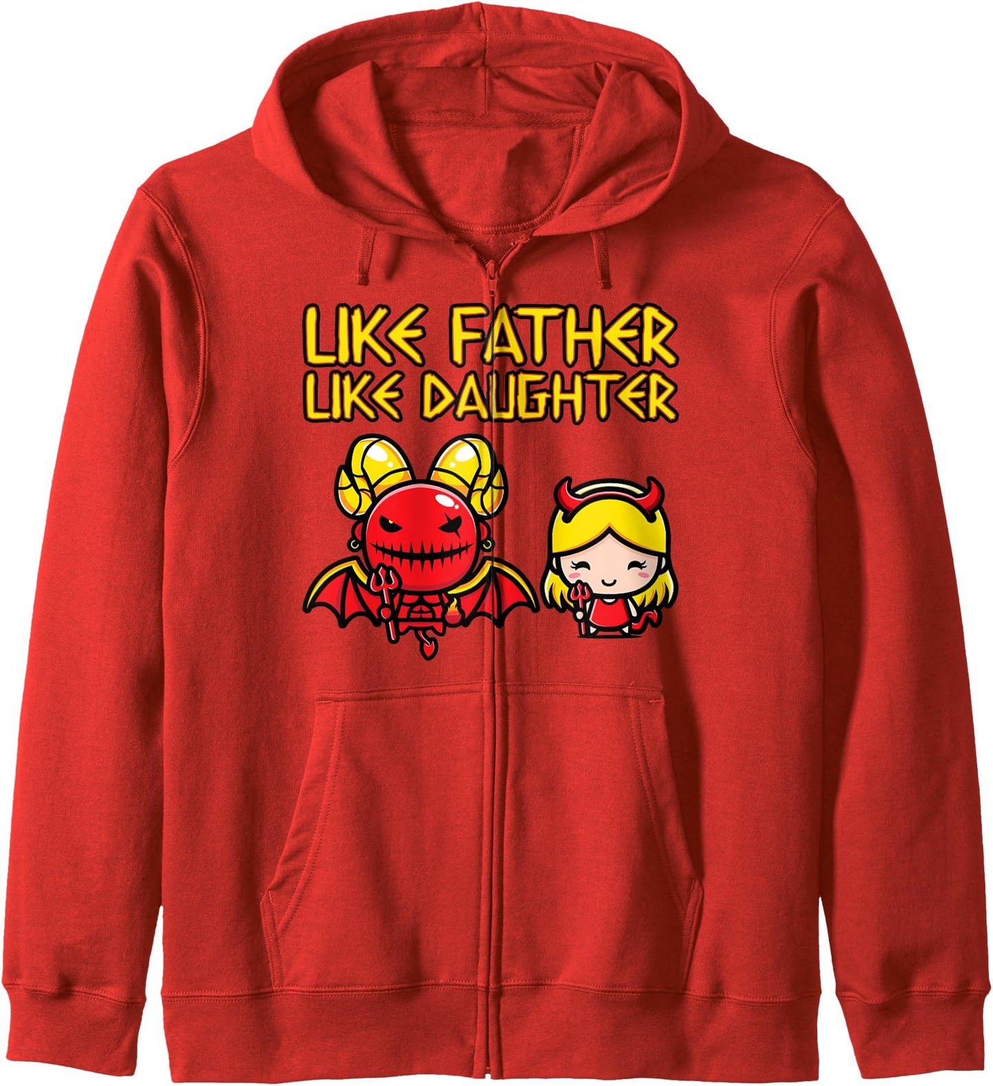 Cute Funny Kawaii Like Father Like Daughter Anime Devil Hoodie