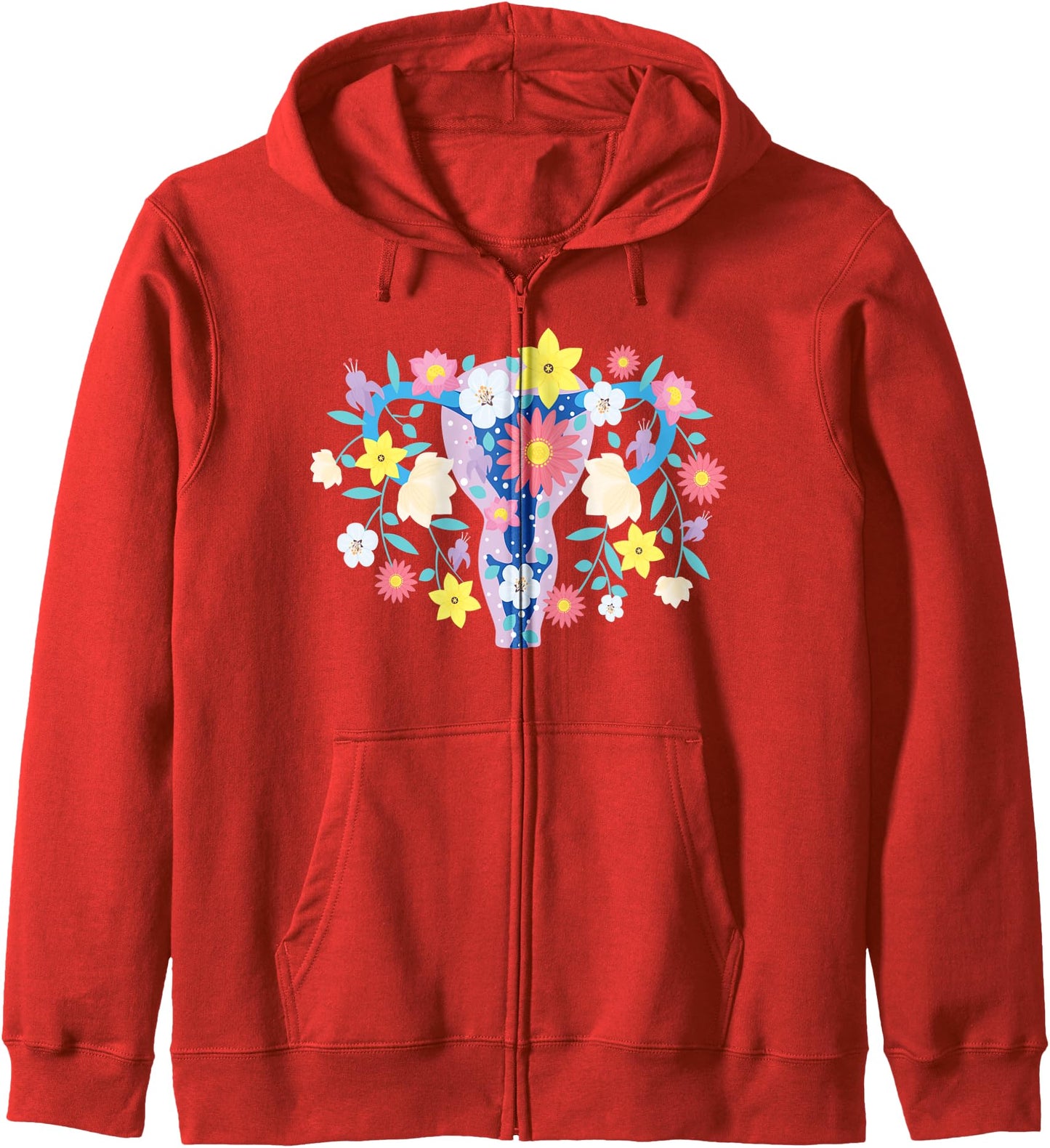 Vintage vagina flowering woman uterus support of F Zip Hoodie