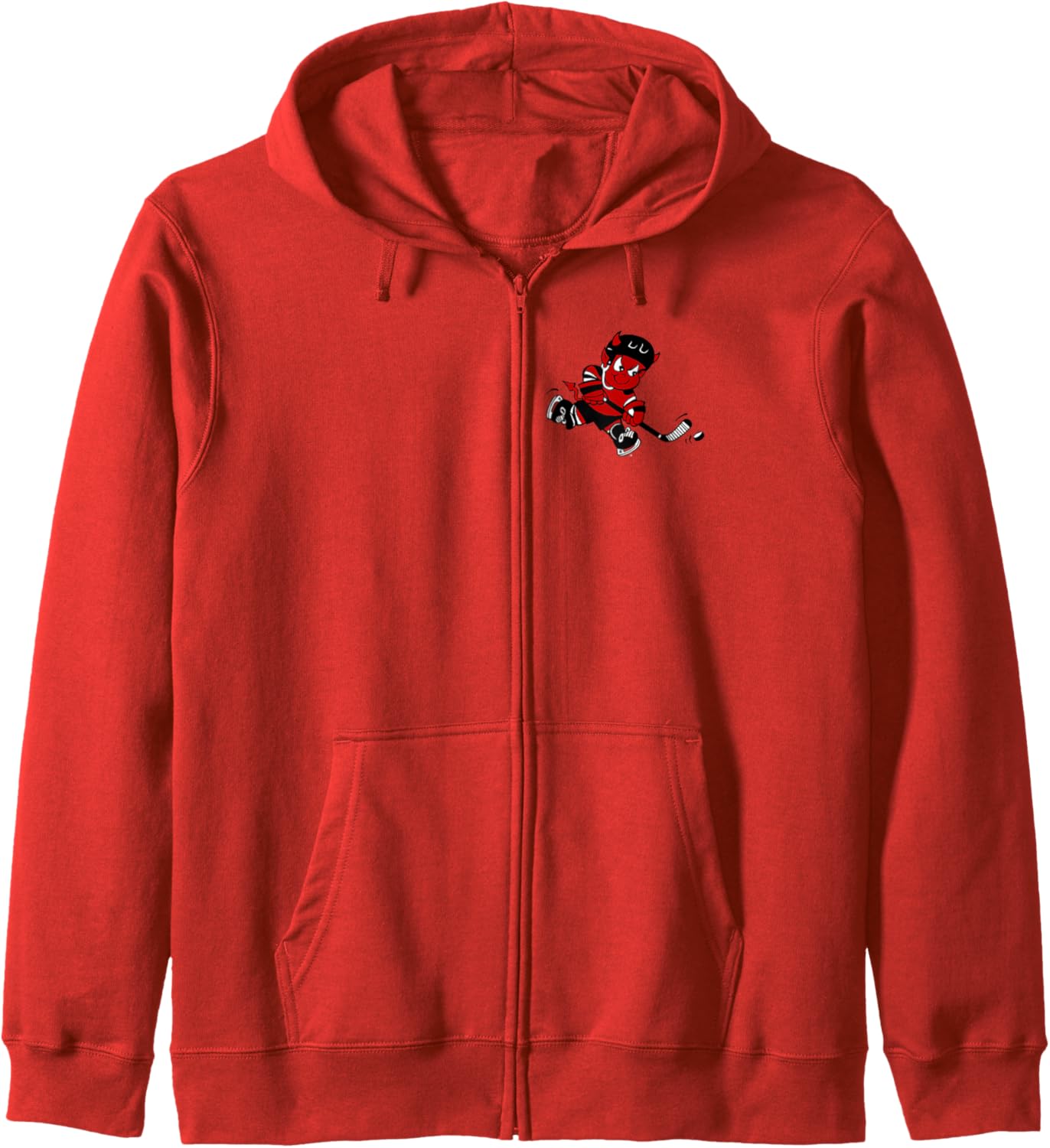 Cute Little Devils Ice Hockey Devil Player Logo Zip Hoodie