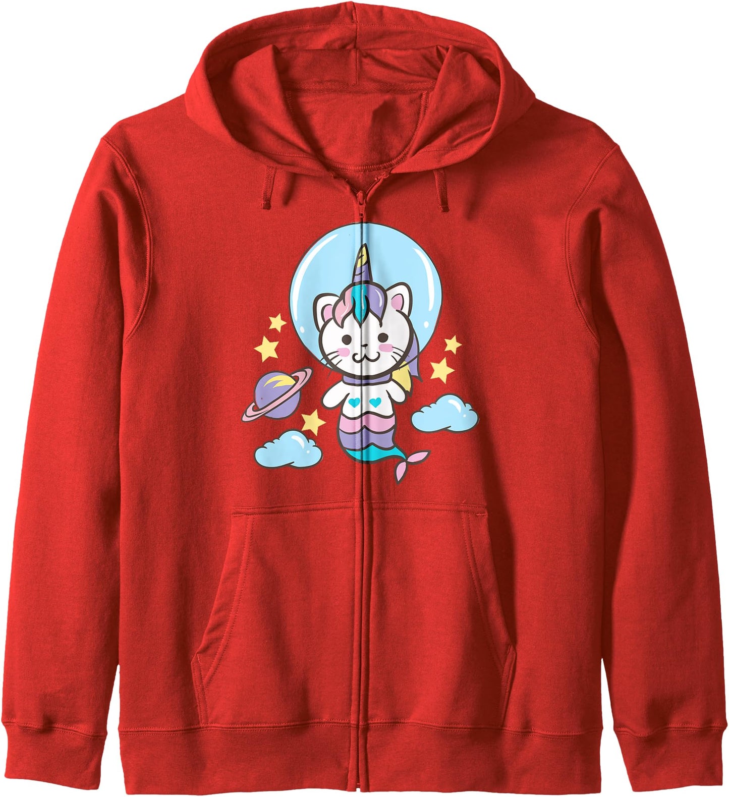 Unicorn Mermaid In Space - Cute Kawaii Anime Japanese Hoodie
