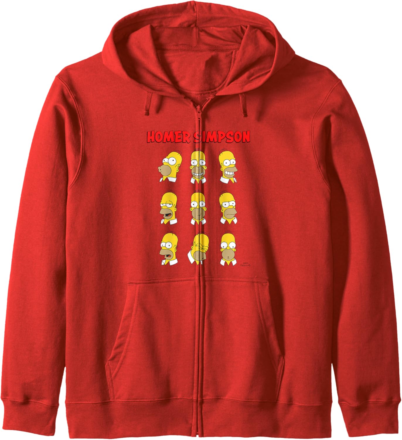 The Simpsons Homer Expressions Poster Zip Hoodie