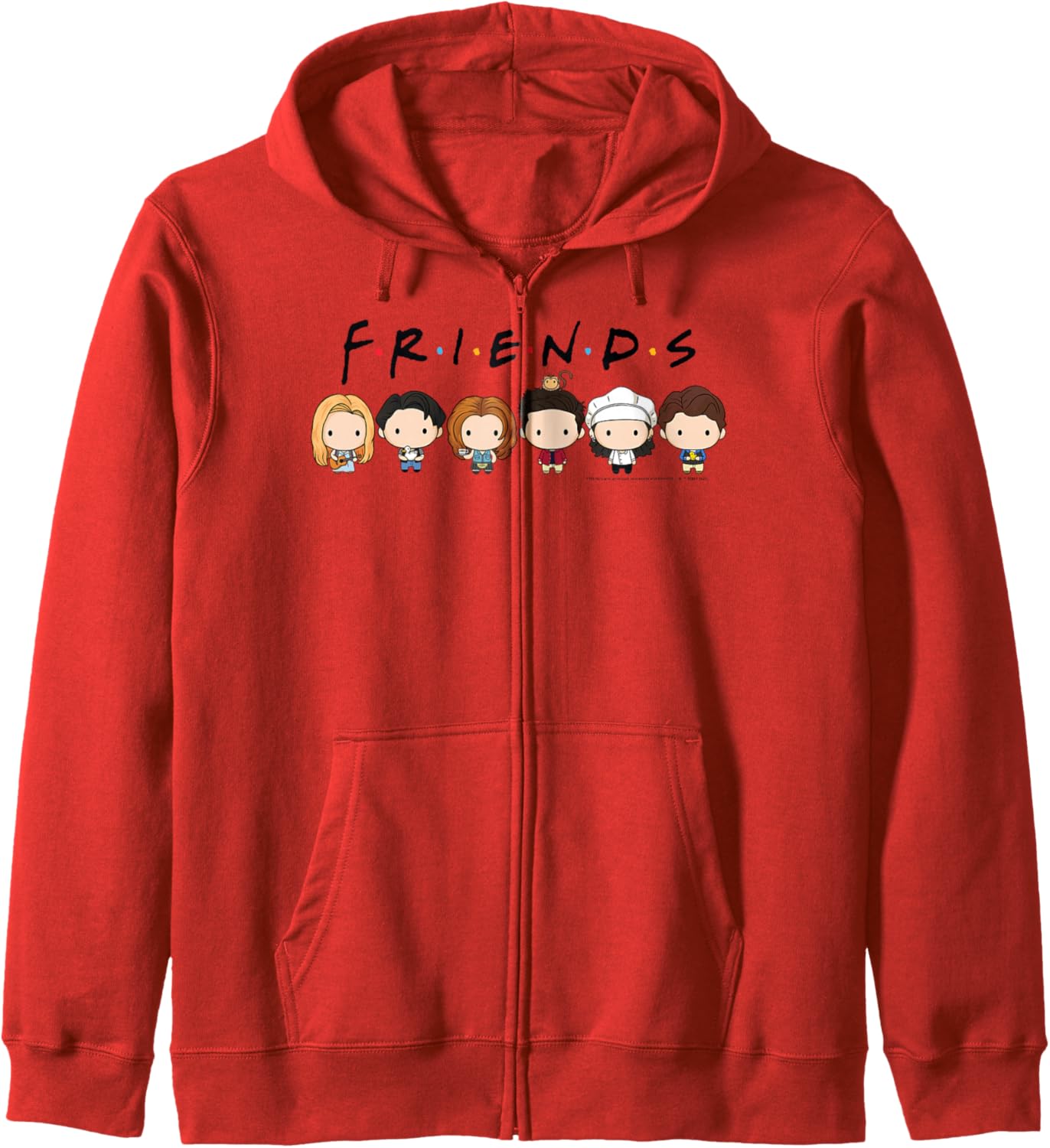Friends Chibi Group Shot Lineup Zip Hoodie