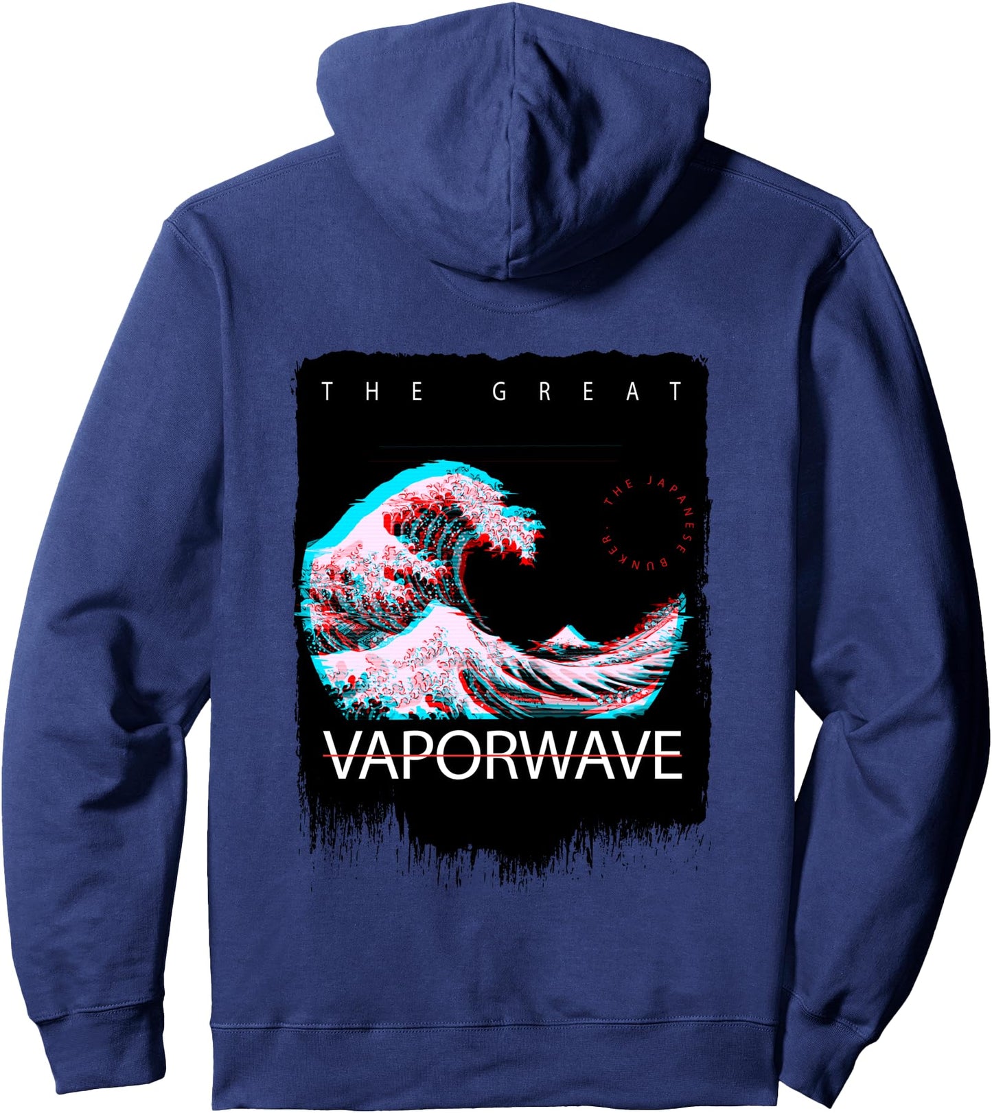 The Great Wave Aesthetic Vaporwave Creation Modern Japanese Pullover Hoodie