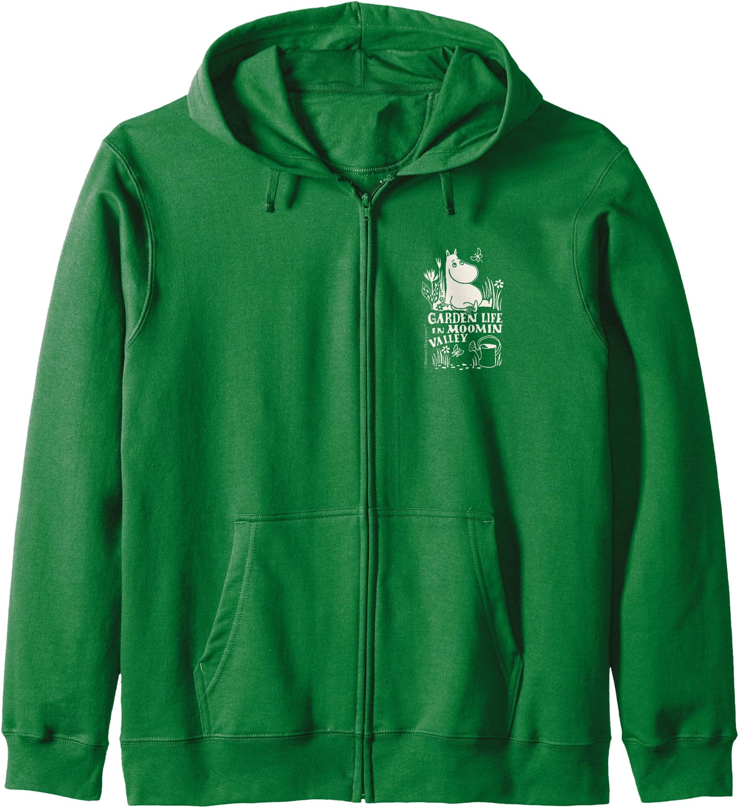 Moomin Garden Life Nature Scene Zip Hoodie