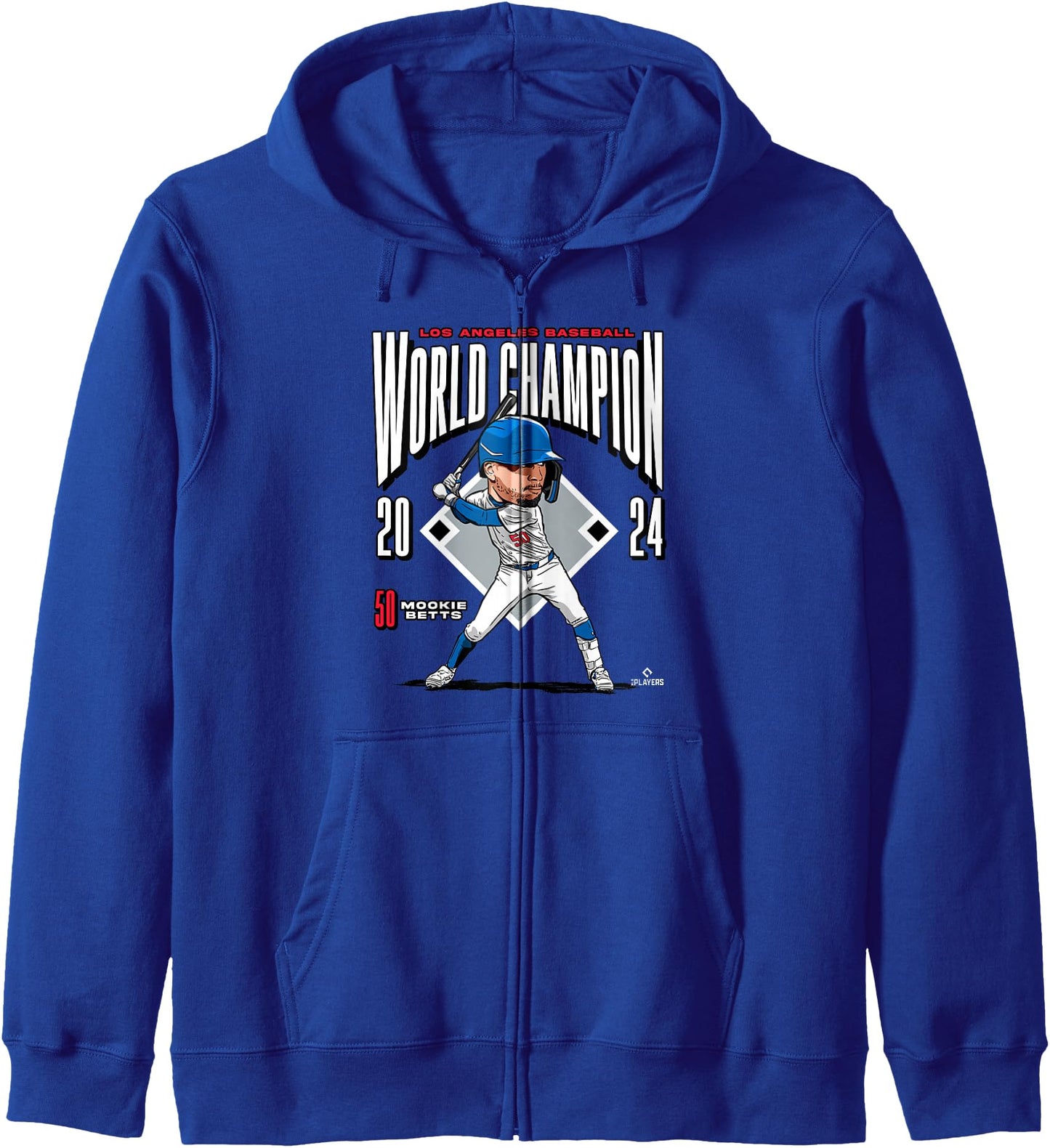 Los Angeles 24 World Champion Mookie Betts MLBWS24MB Zip Hoodie