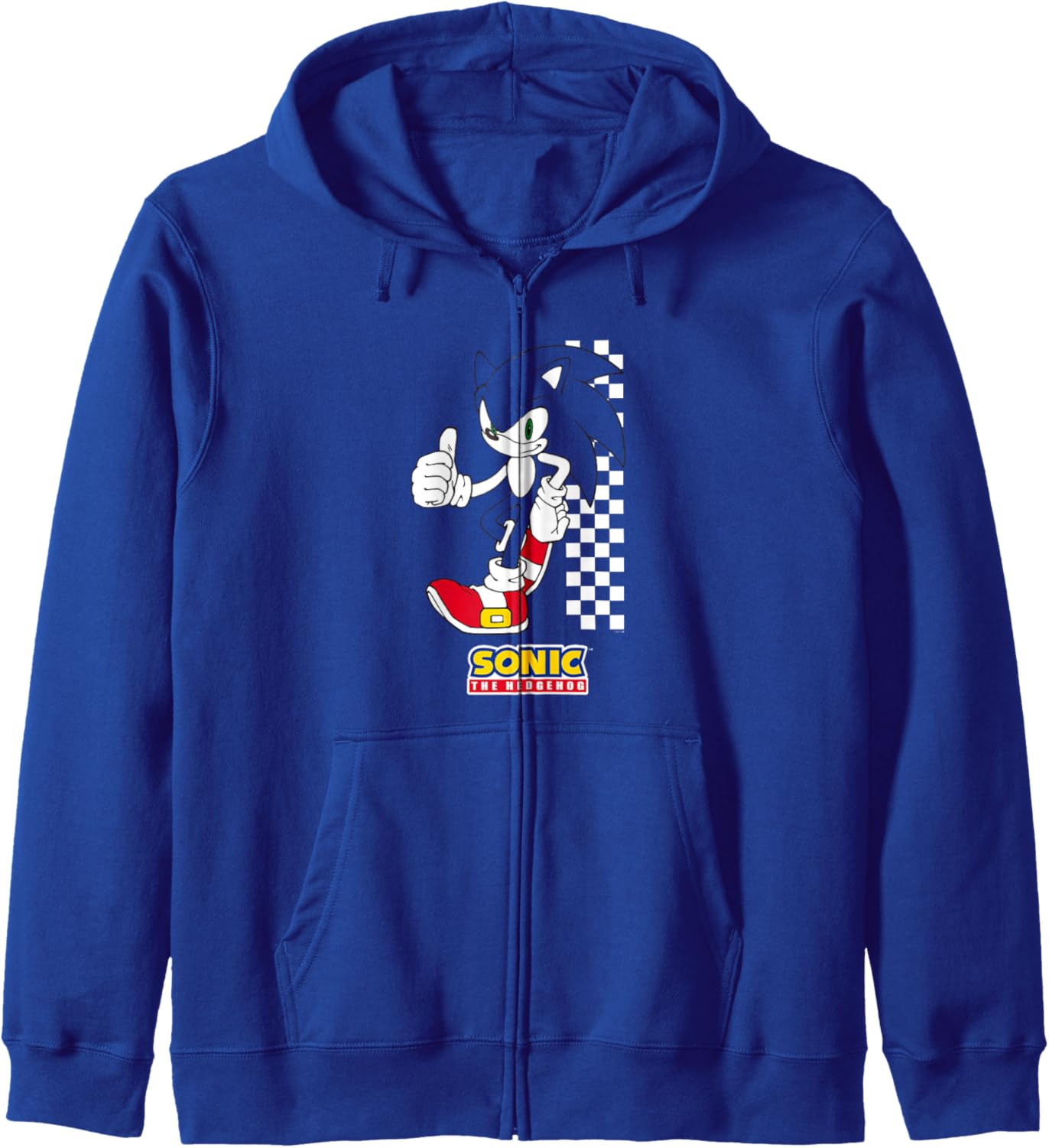 Sonic The Hedgehog Thumbs Up Leaning On Wall Zip Hoodie