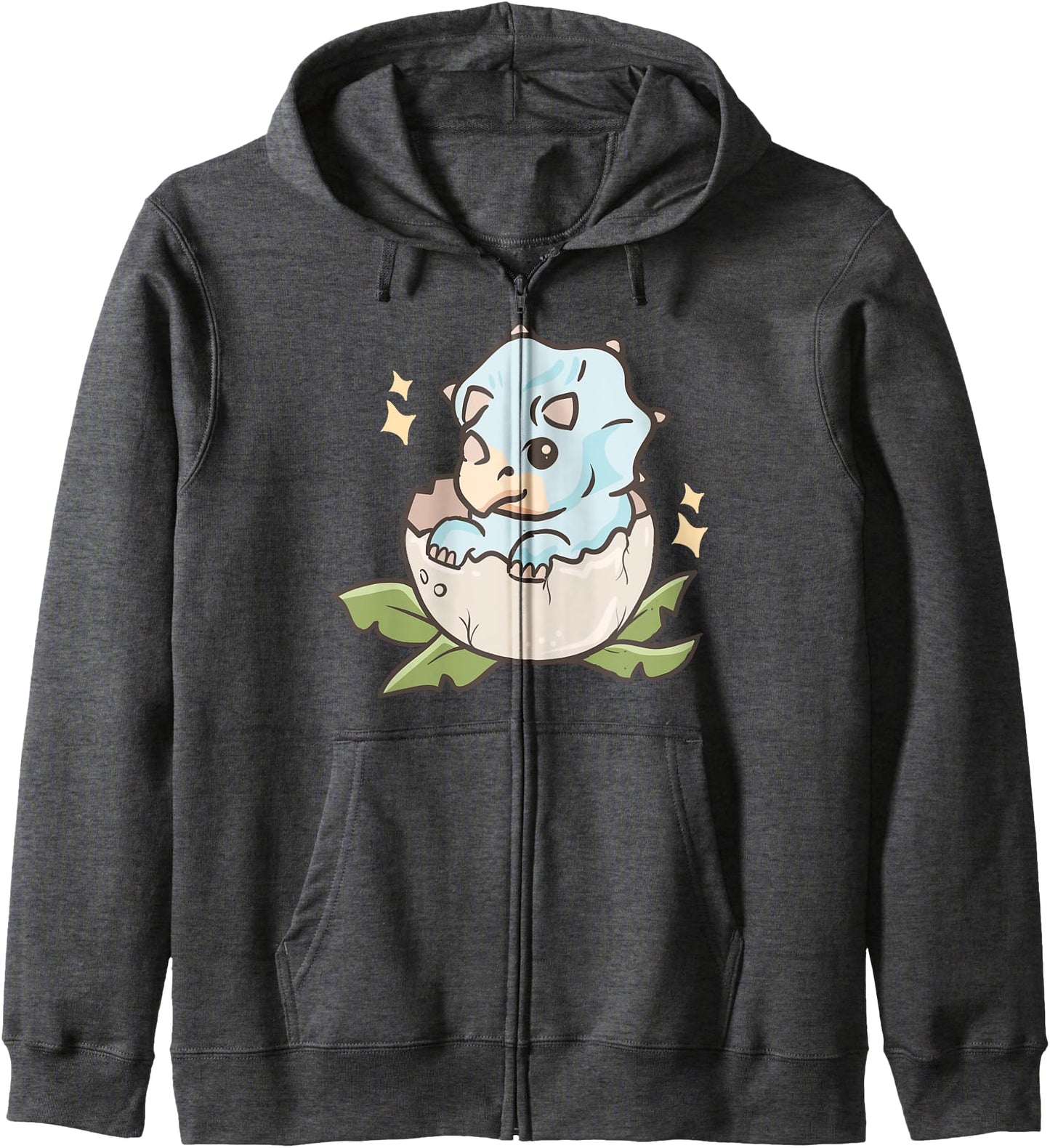 Baby Dinosaur Triceratops - Cute Kawaii Anime Aesthetic Hoodie