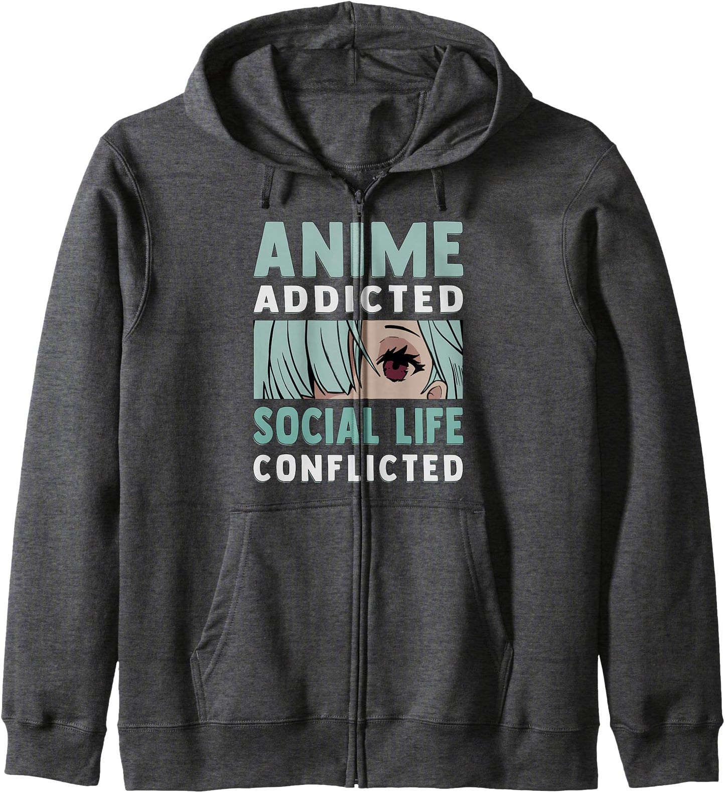Social Life Conflicted Anime Addicted Otaku Anime Lover Hoodie