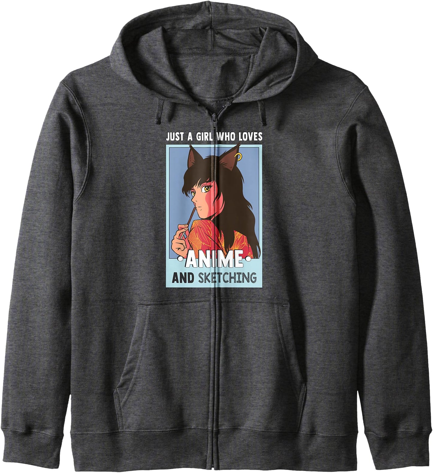 Otaku Anime Girl Just A Girl Who Loves Anime And Sketching Hoodie