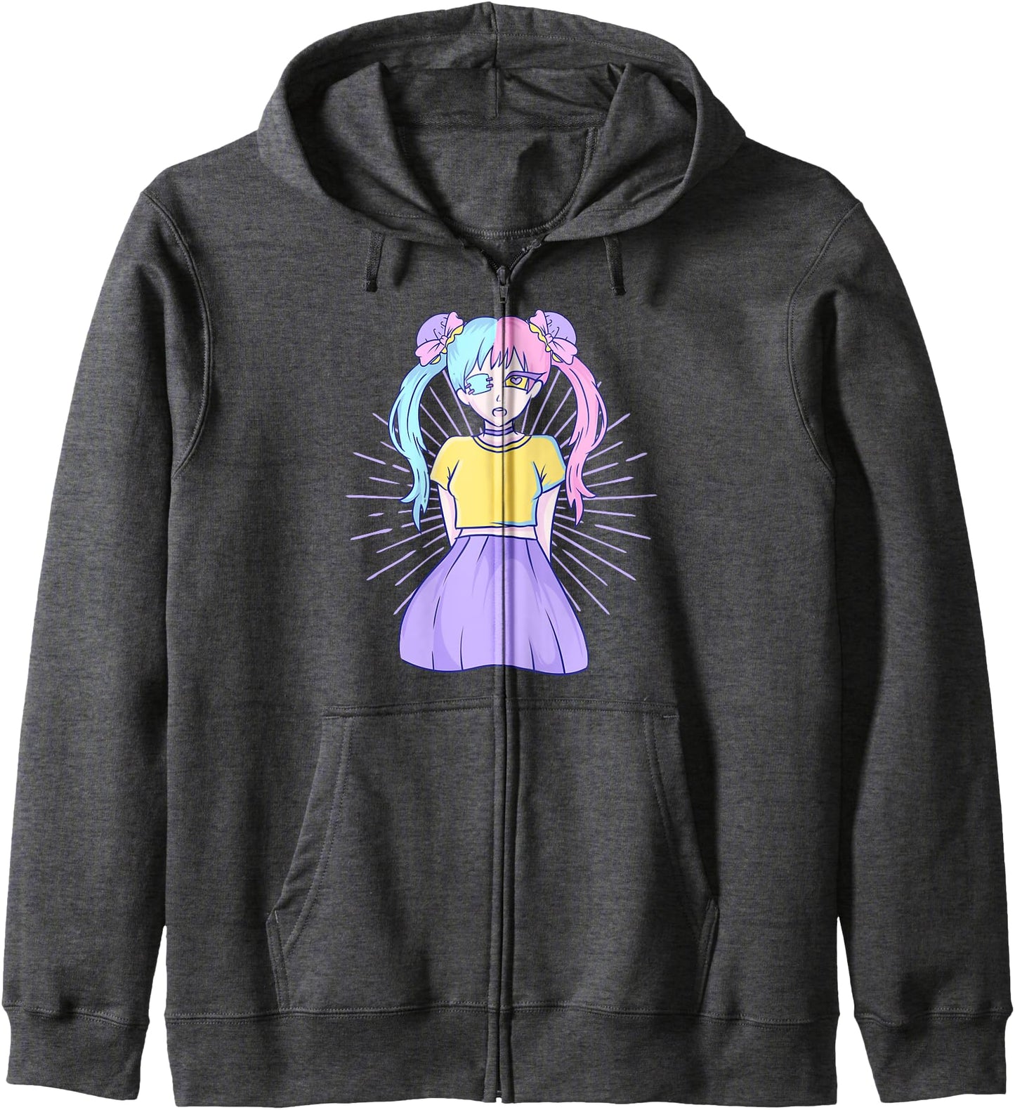 Pink Gothic Girl - Cute Pastel Goth Kawaii Anime Hoodie