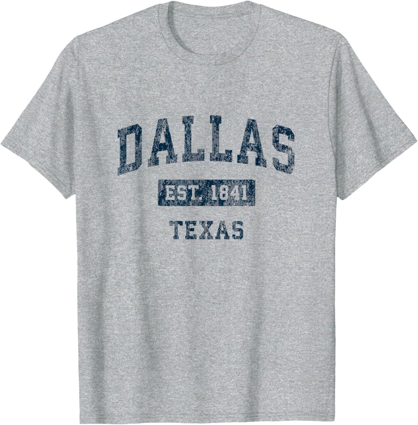 Dallas Texas TX Vintage Sports Design Navy Print