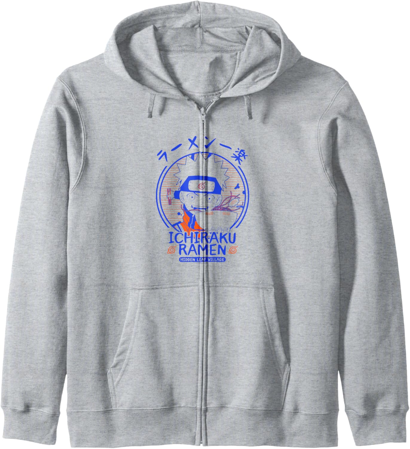 Naruto Shippuden Ichiraku Ramen Circle Anime Zip Hoodie
