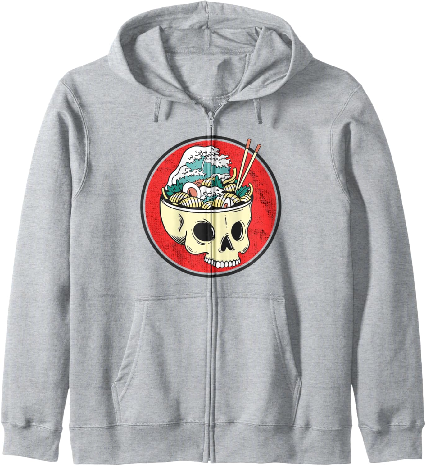 Japanese Waves Ramen Noodles Head Kawaii Japan Sun Anime Hoodie