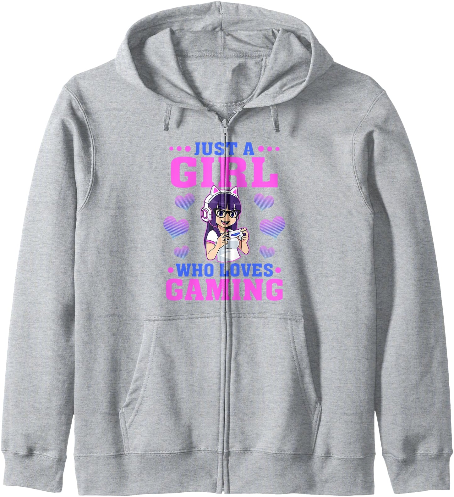 JUST A GIRL WHO LOVES GAMING Funny Video Game Anime Fan Hoodie