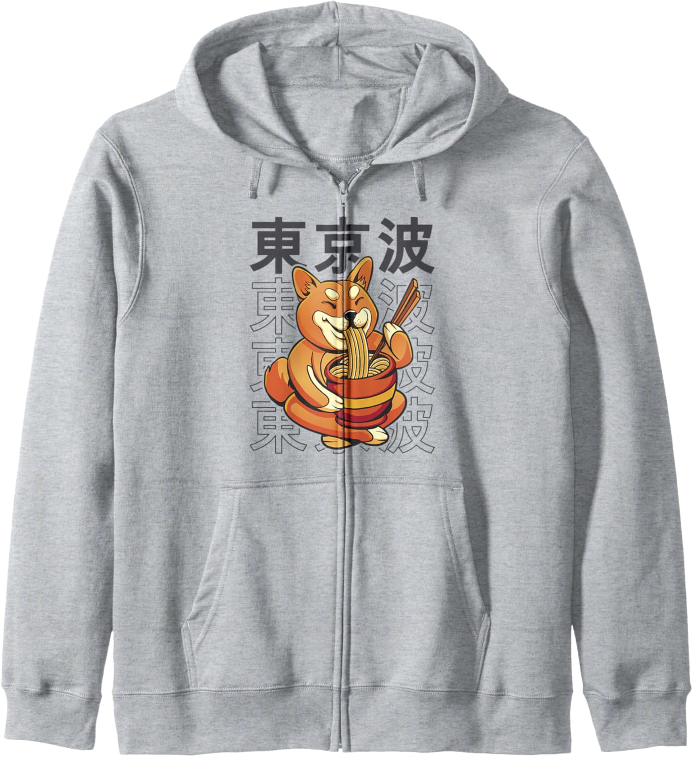Kawaii Shiba Inu Dog Eating Ramen Noodles Girls Teen Anime Hoodie