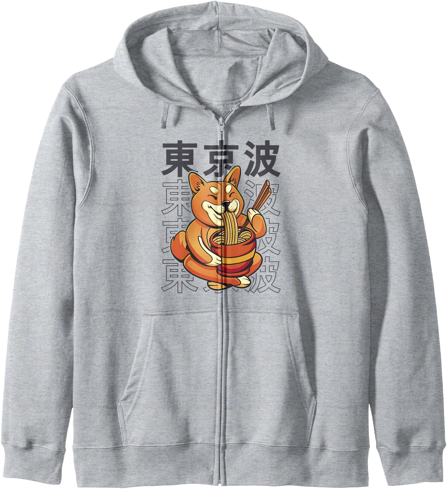 Kawaii Shiba Inu Dog Eating Ramen Noodles Girls Teen Anime Hoodie