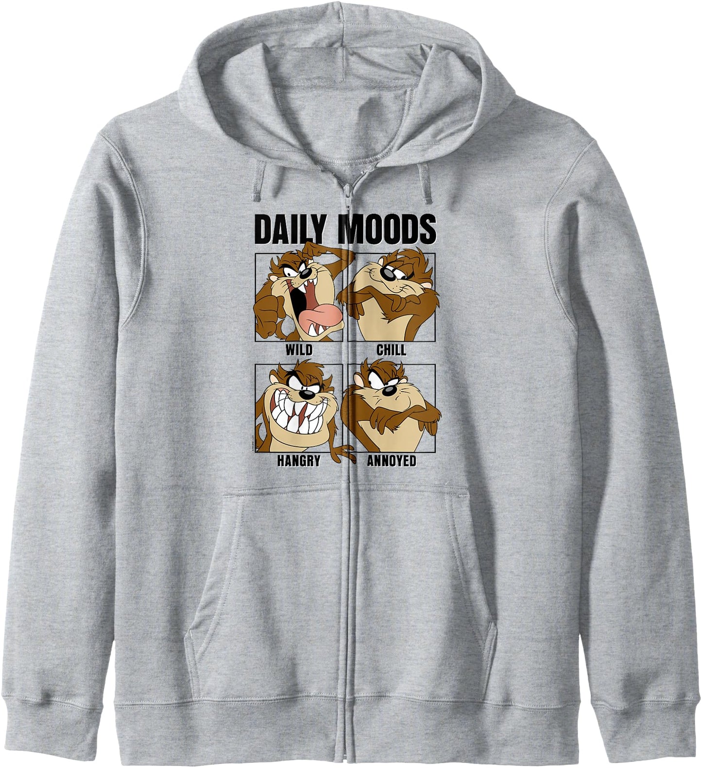 Looney Tunes Tazmanian Devil Daily Moods Panels Zip Hoodie