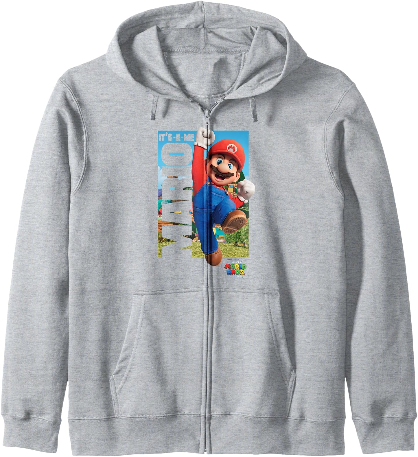 The Super Mario Bros. Movie It's-A-Me Mario Jumping Portrait Zip Hoodie