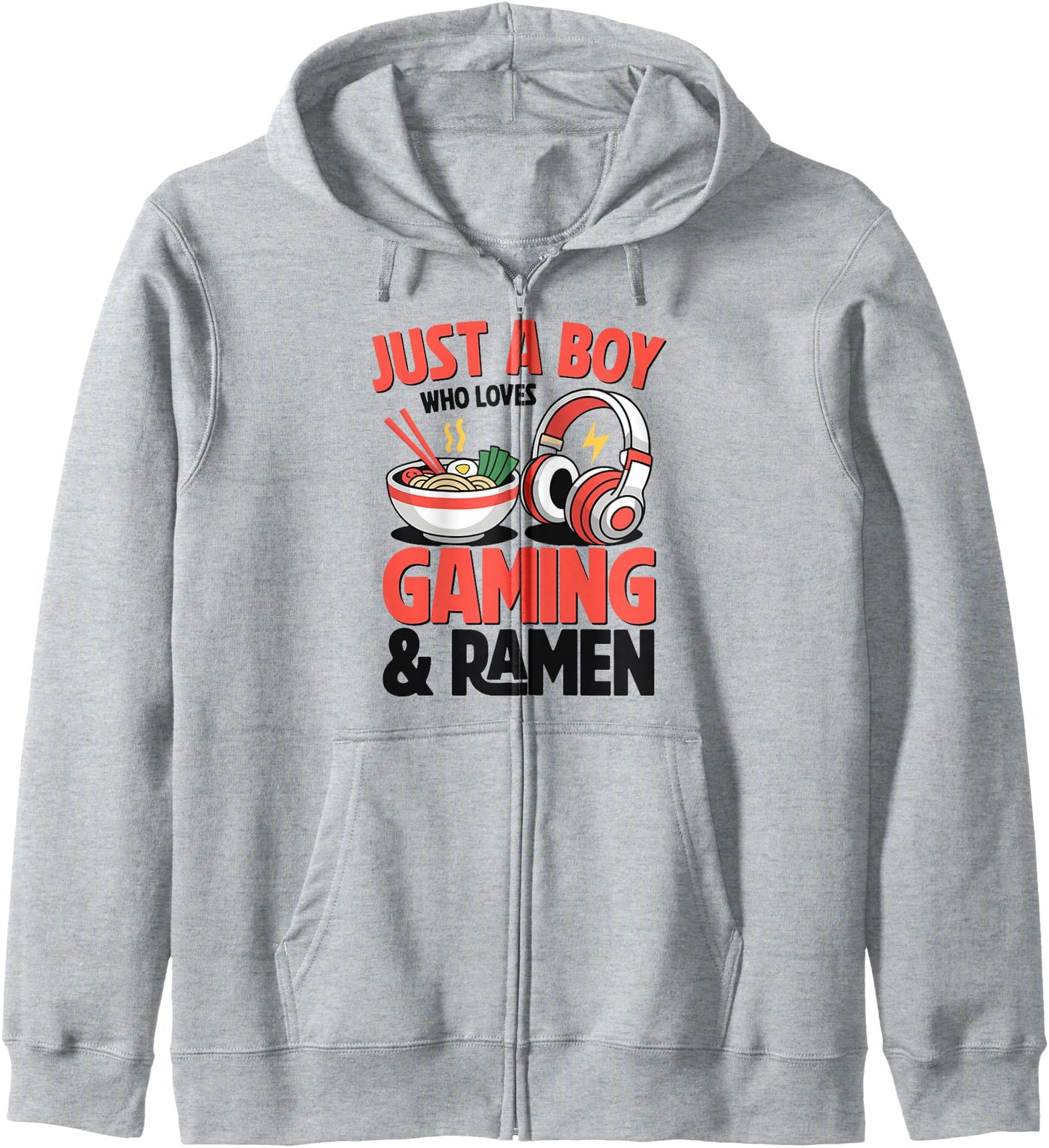 Gaming Just A Boy Who Loves Ramen Gaming Retro Gamer Zip Hoodie