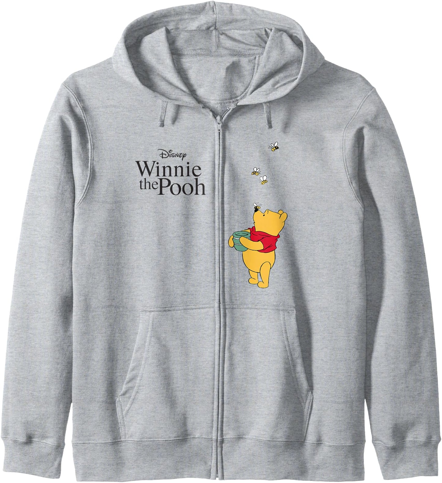 Disney Winnie the Pooh Is Holding One Honeypot With Bees Zip Hoodie