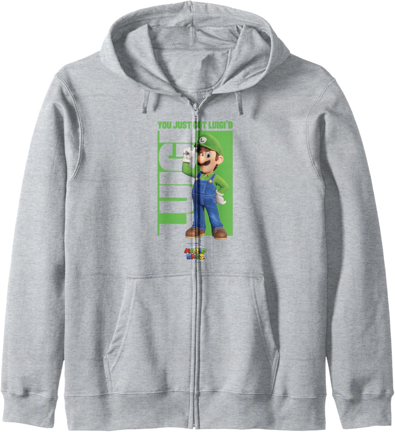 The Super Mario Bros. Movie Luigi You Just Got Luigi'd Logo Zip Hoodie
