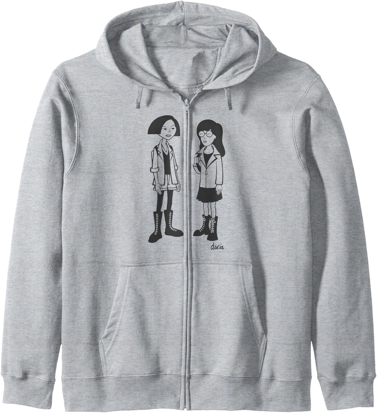 Daria Jane Lane Simple Portrait Zip Hoodie