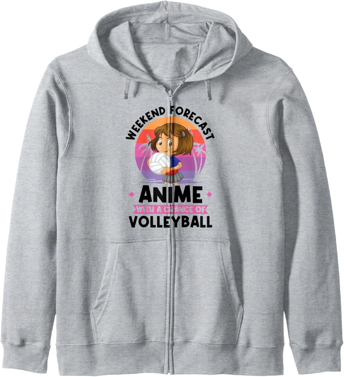weekend forecast anime change of volleyball anime Merch Hoodie