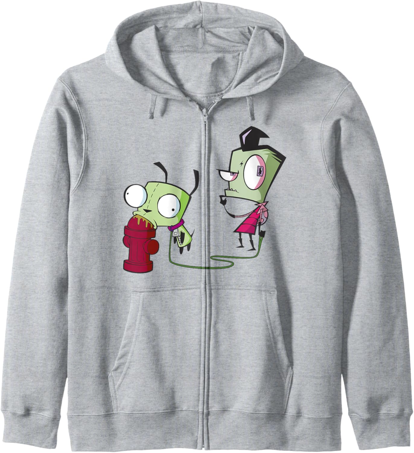 Invader Zim Gir And Zim On A Walk Poster Zip Hoodie