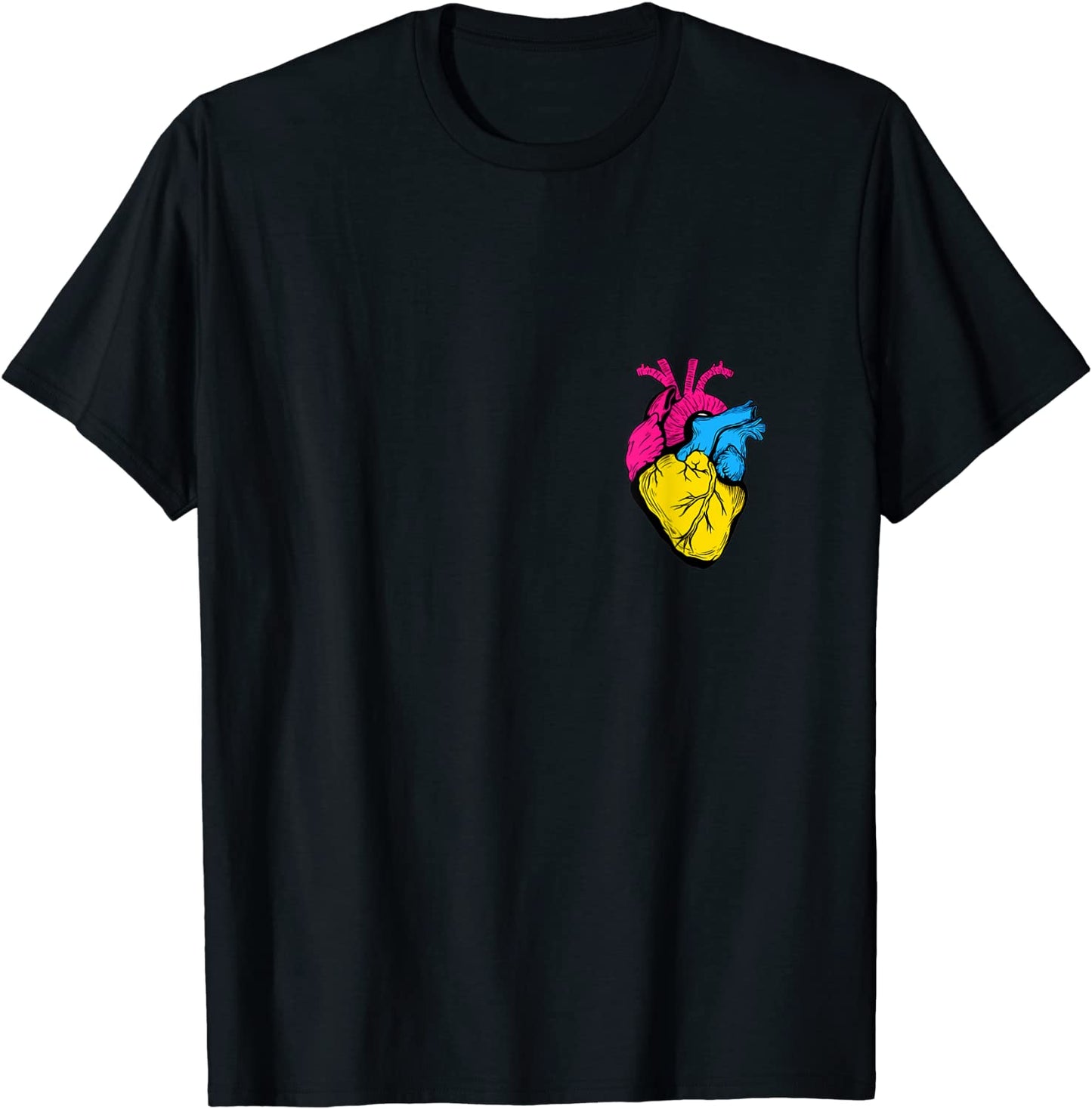 Pan Pride LGBTQ Retro Pansexual Heart T-Shirt