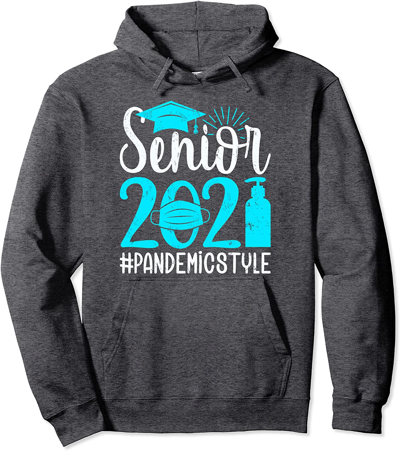 Senior Class of 2021 Graduate Design Vintage Senior 21st Pullover Hoodie