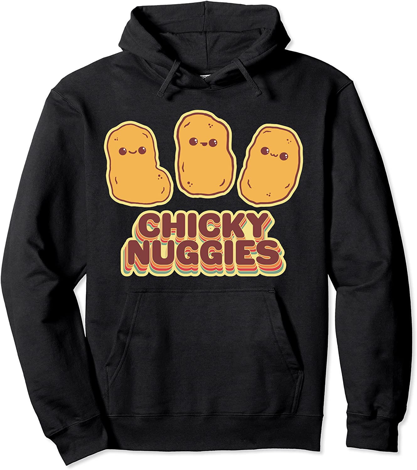 Chicky Nuggies Retro Kawaii Chicken Nugget Pullover Hoodie