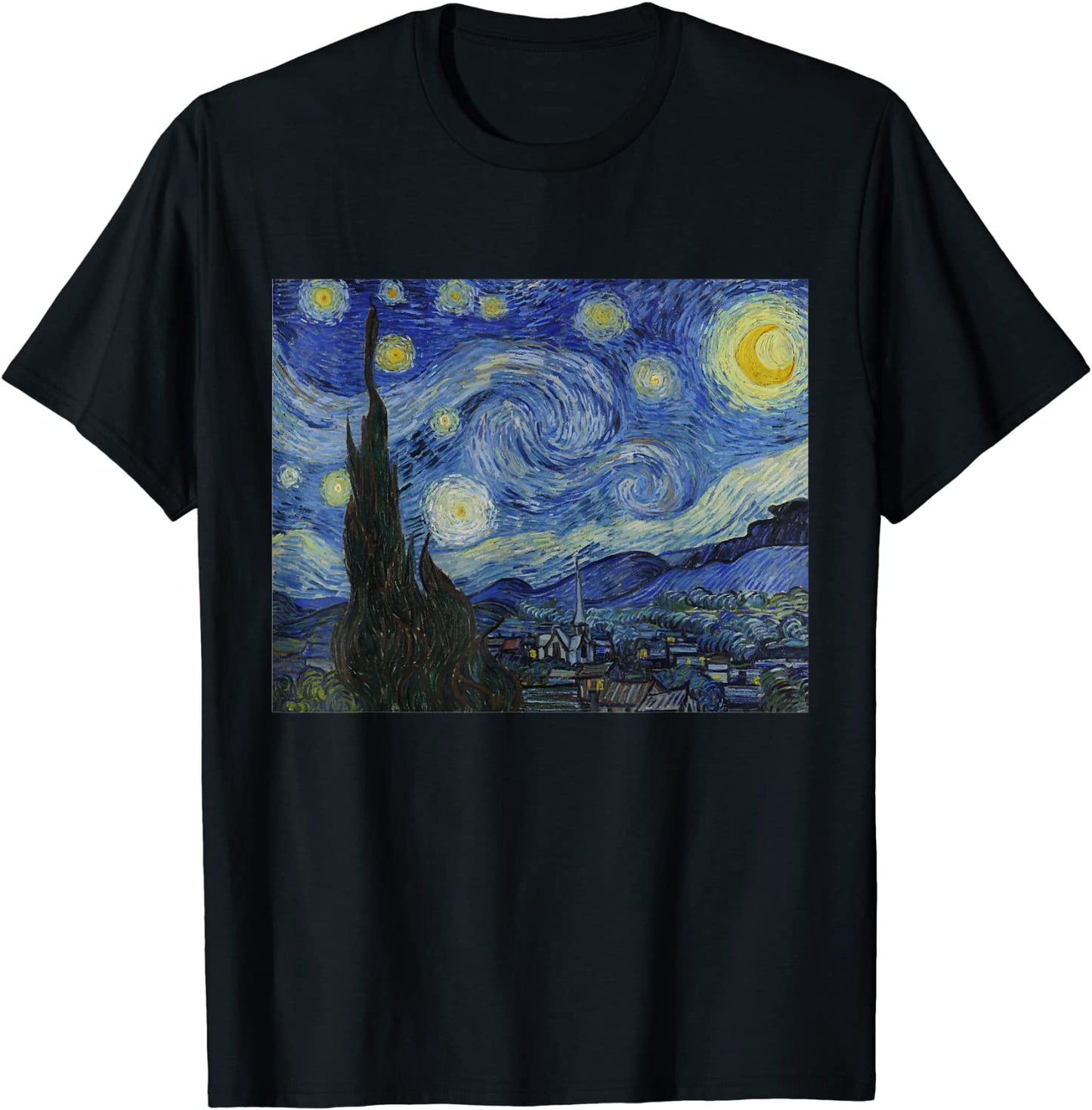 Starry Night by Vincent van Gogh Famous Painting T-Shirt