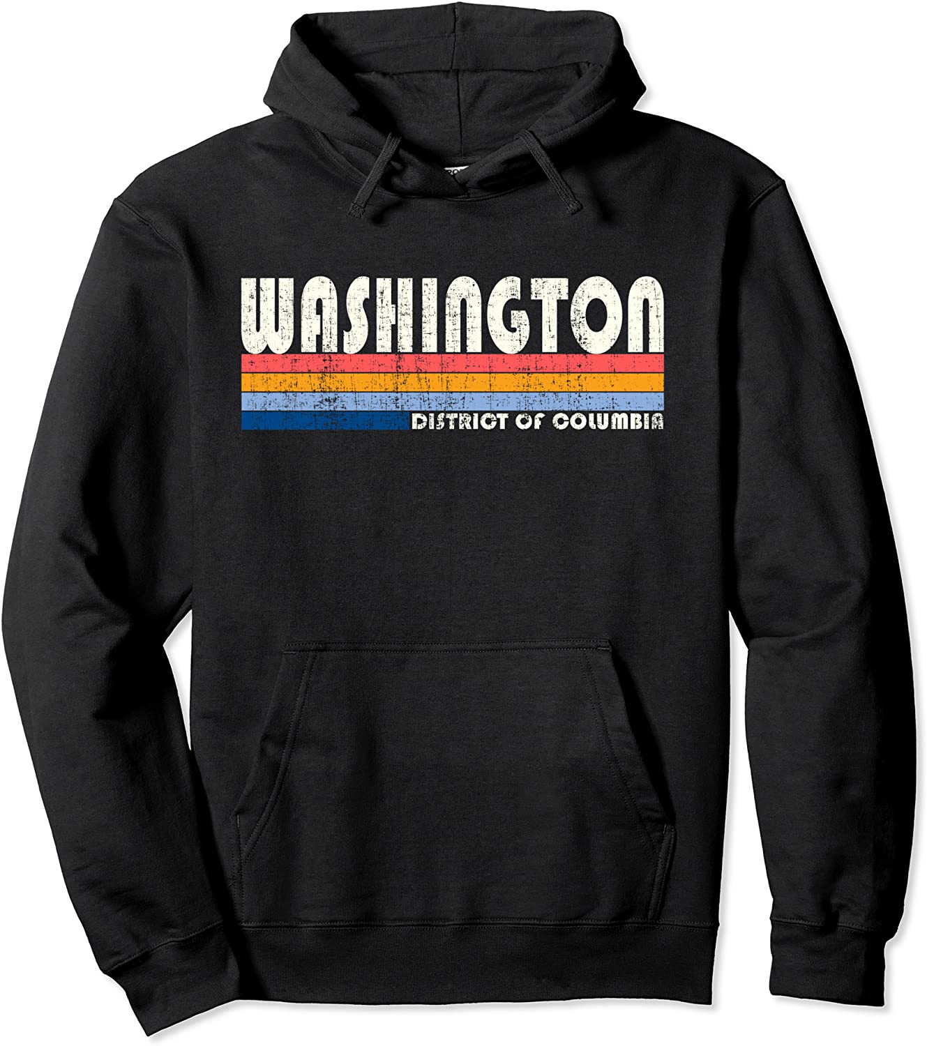 Vintage 70s 80s Style Washington DC Hoodie
