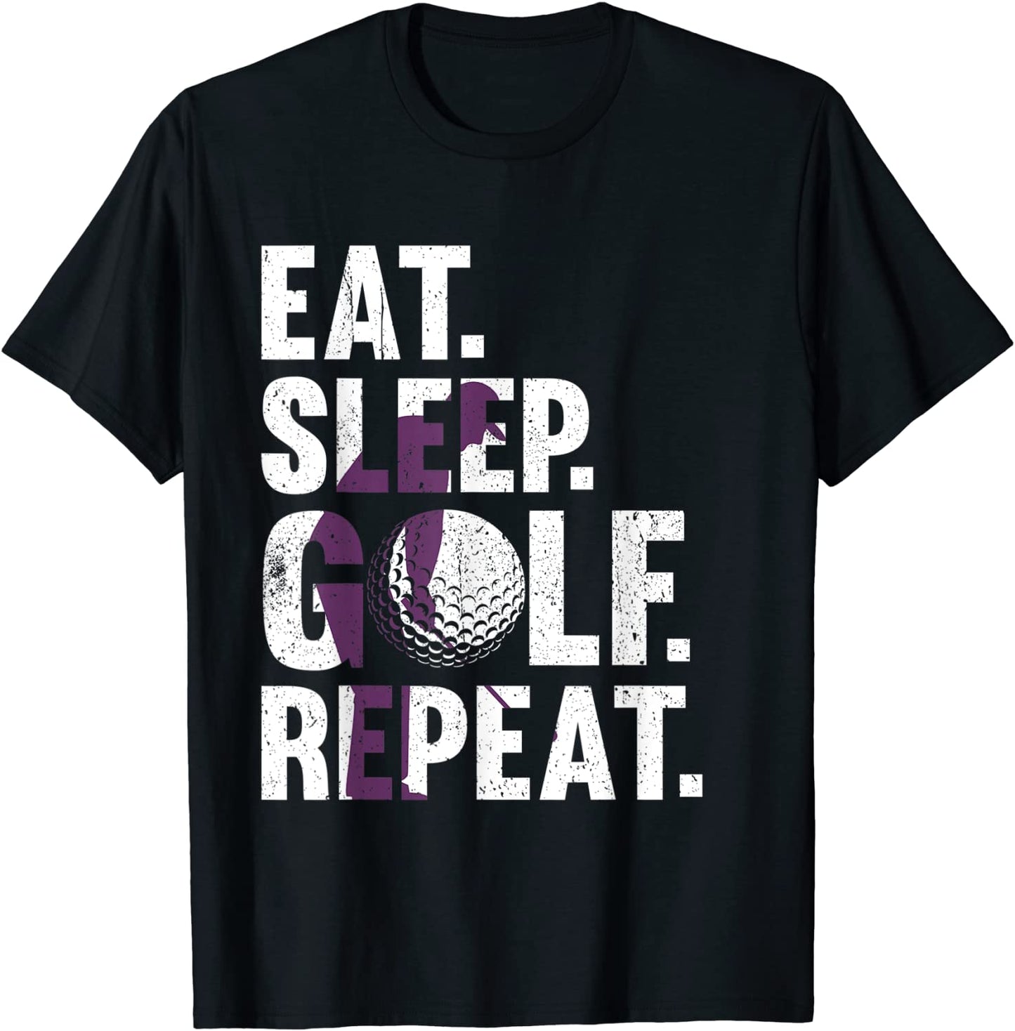 Eat Sleep Golf Repeat Funny Golf Tee for Sport Lovers T-Shirt