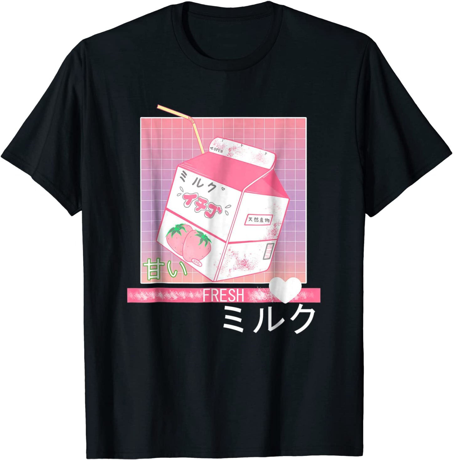 90s Japanese Otaku Stylish Aesthetic Milk T-Shirt
