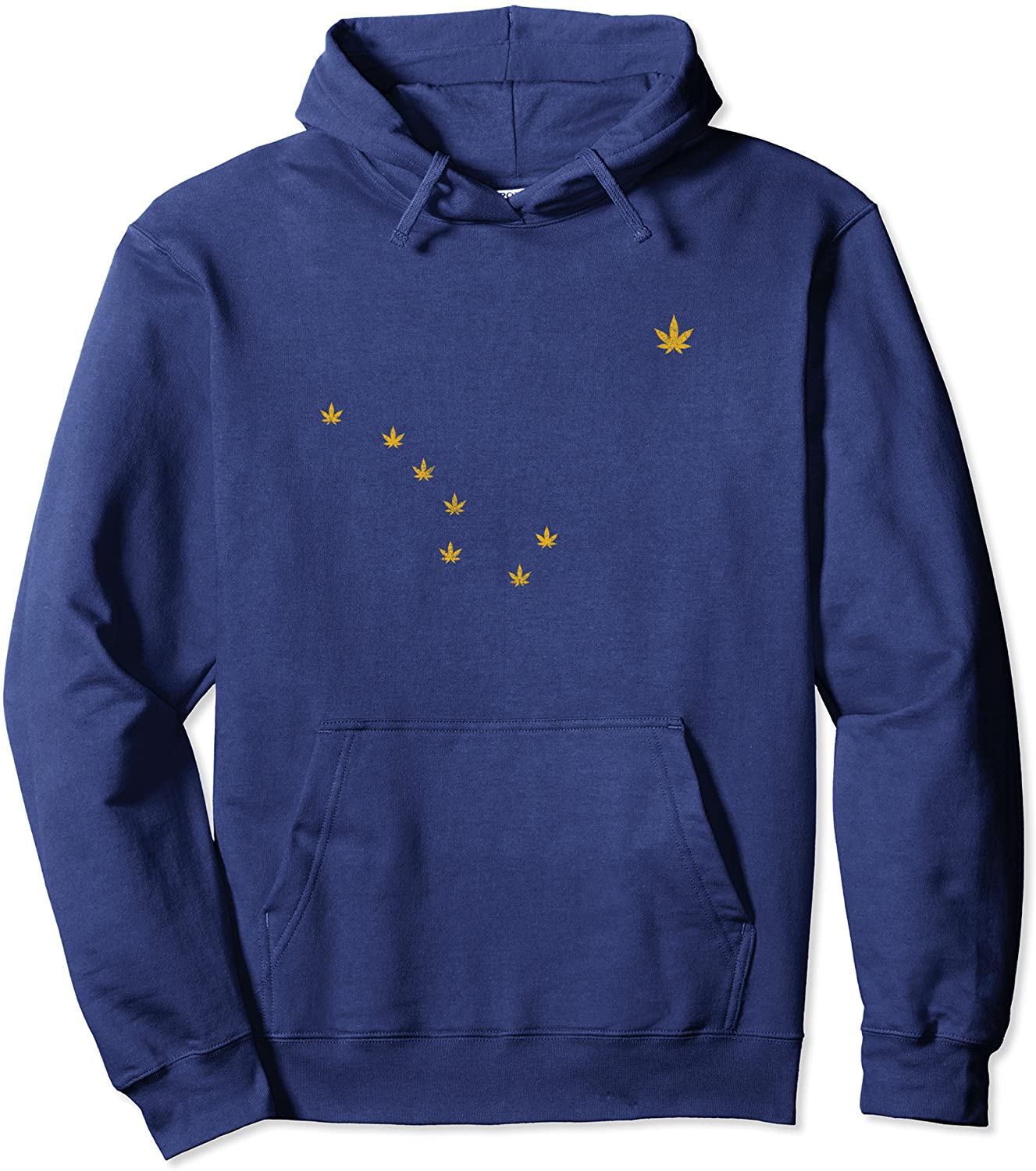 Stoner Alaska Weed Flag Alaskan Gift Marijuana Cannabis 420 Pullover Hoodie