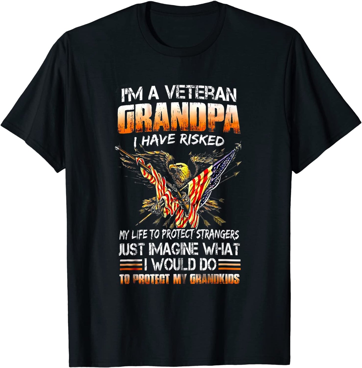 Veteran Shirt Grandpa Proud Vet Grandfather Fathers Day Tee