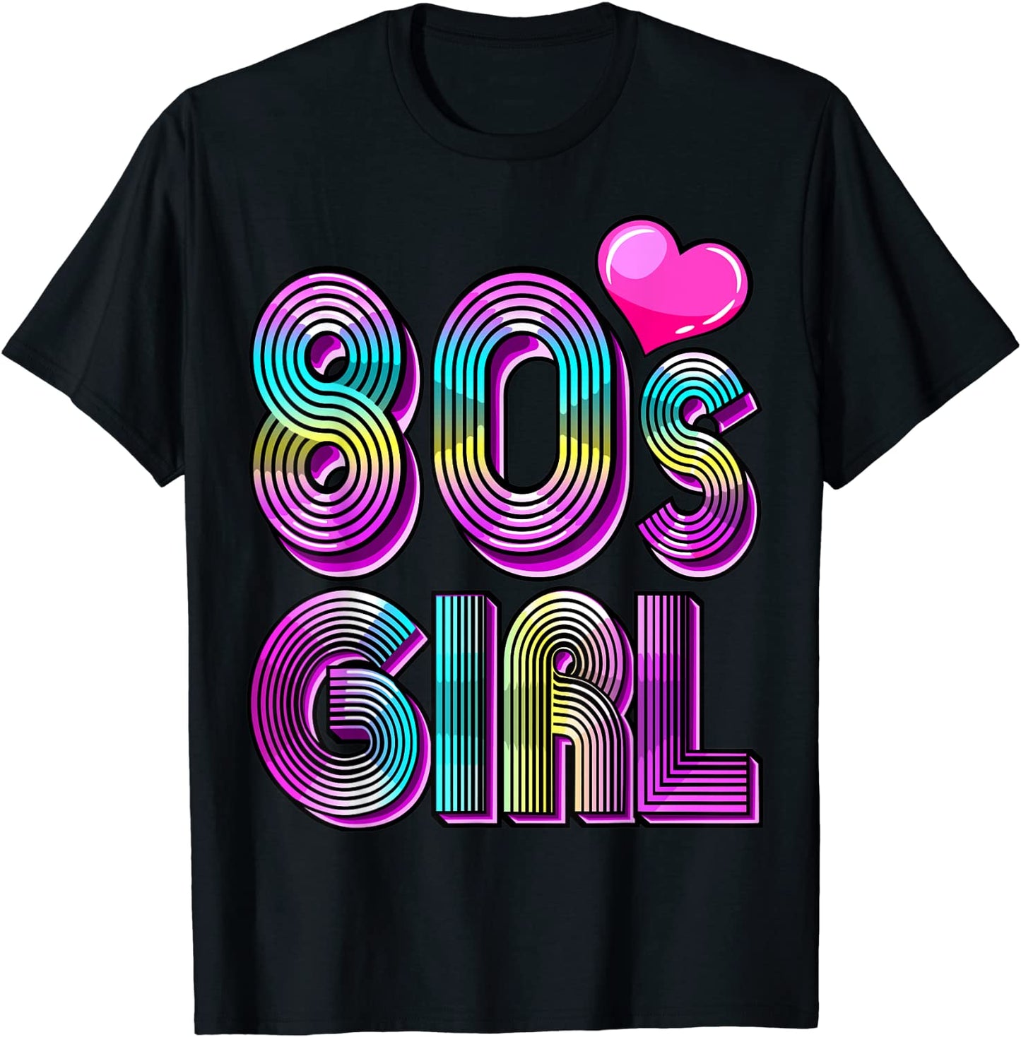 80s Girl Birthday Party Costume Retro Vintage Gift Women T-Shirt